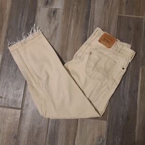 Vintage 90s Orange Tab Levi's 34x30 tan